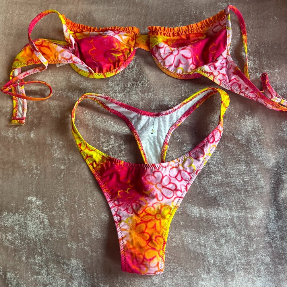 Heavy Manners 'Miss March' Bikini set, XS top, Med thong